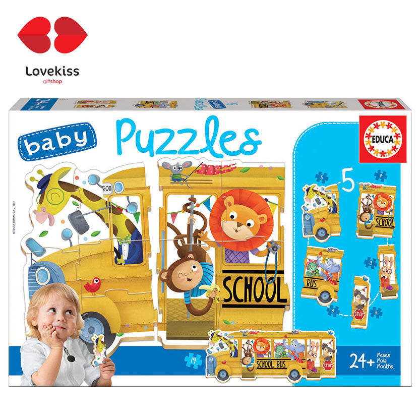 EDUCA Puzzles Bus de animalitos (17575) - Lovekiss Ecuador
