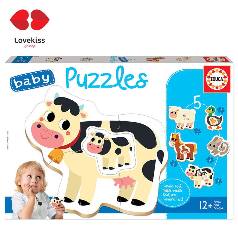 EDUCA Puzzles Animales de la granja (17574) - Lovekiss Ecuador