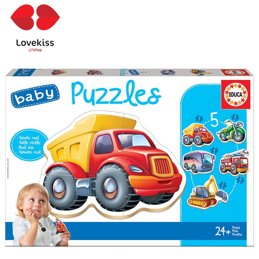 EDUCA Baby Puzzles vehículos (14866) - Lovekiss Ecuador