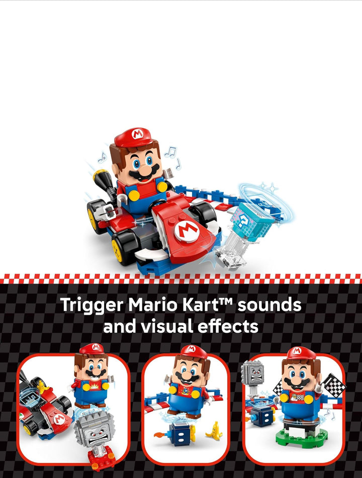 LEGO 72043 Super Mario: Mario Kart - Juguete interactivo de Mario y kart