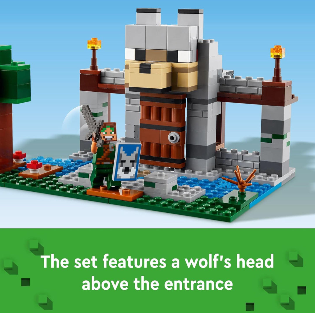 LEGO 21261 Minecraft The Wolf Stronghold Fortress Playset