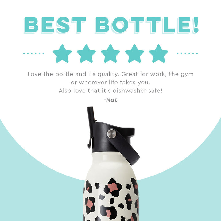 Luxy Leopard Flip + Sip Water Bottle (20oz) - Lovekiss Ecuador