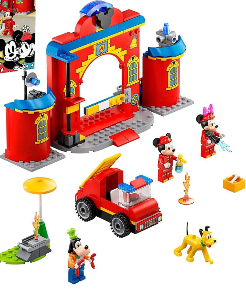 LEGO Disney- Kit de construcción de Mickey & Friends Fire Truck & Station 10776