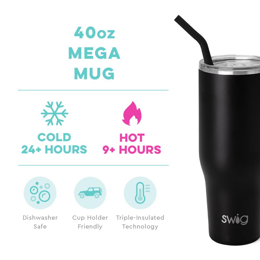 Black Mega Mug (40oz) - Lovekiss Ecuador