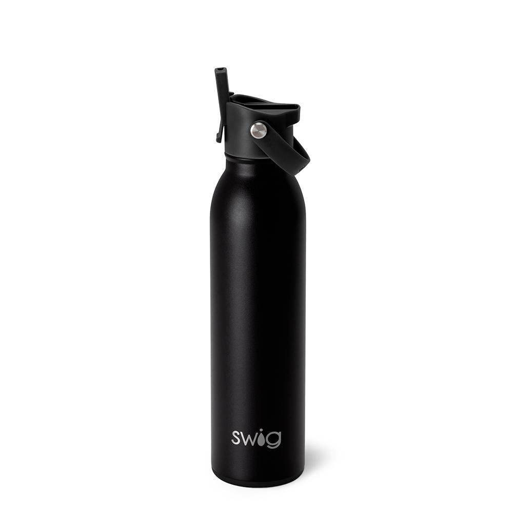 Black Flip + Sip Water Bottle (20oz)