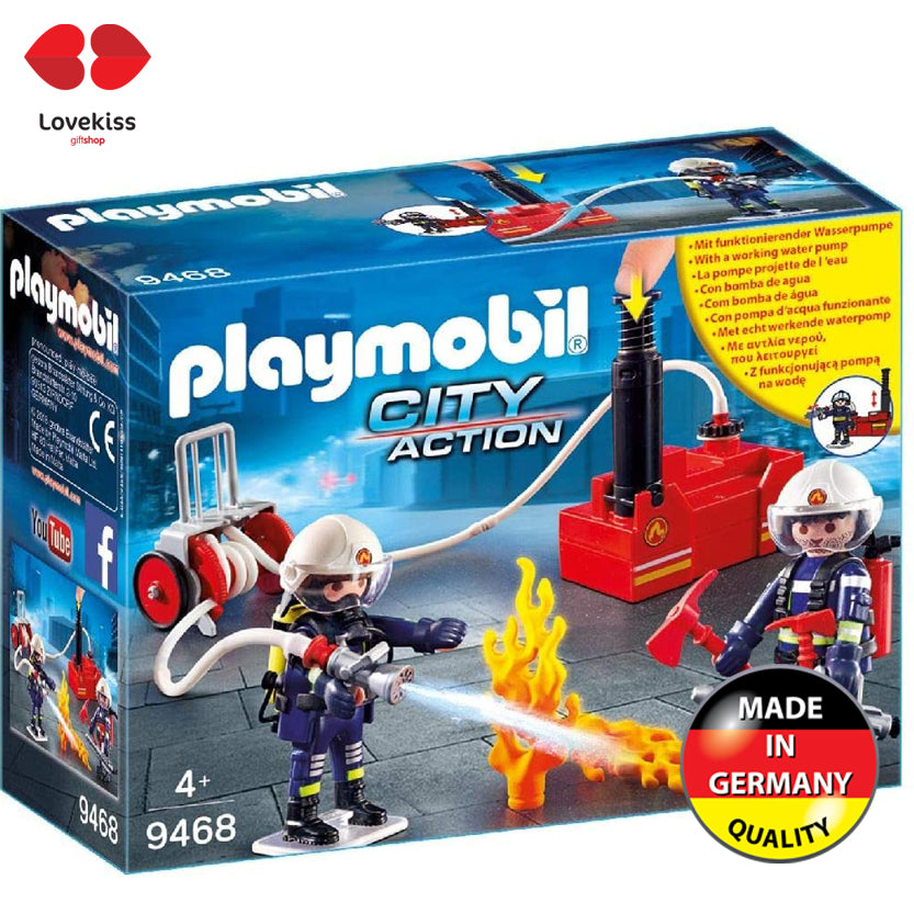 Playmobil Bomberos con bomba 9468