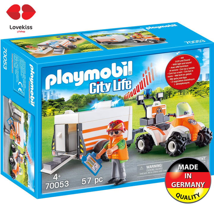 Playmobil Quad de rescate con trailer 70053