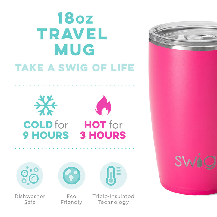 Hot Pink Travel Mug (18oz)