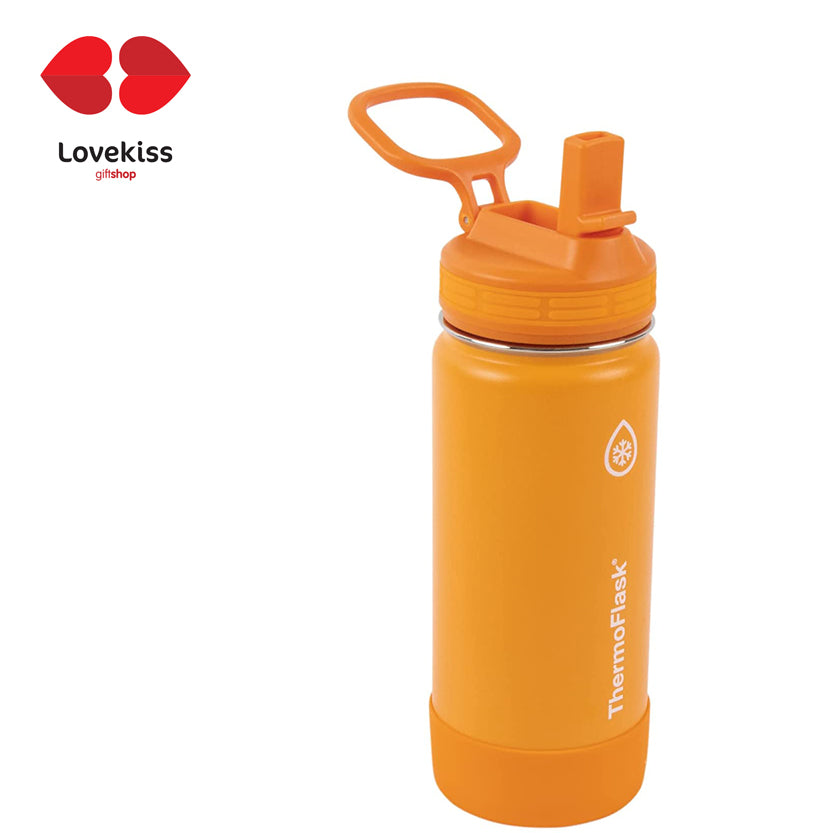 ThermoFlask Botellas de acero inoxidable Naranja (160z)
